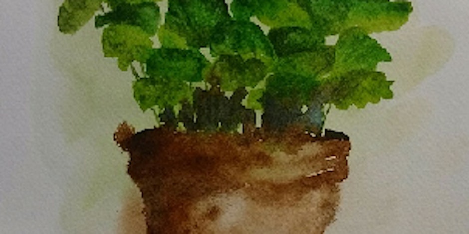 painting of a plant