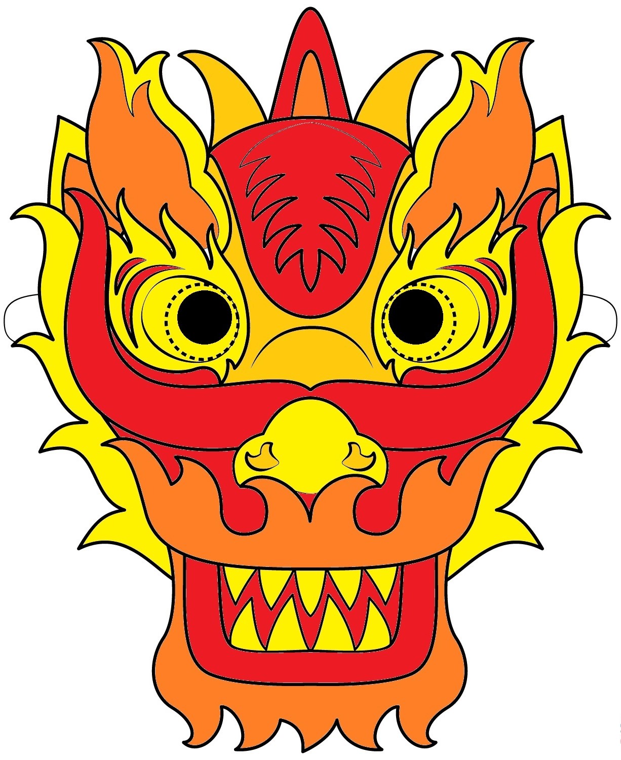 a picture of a dragon's face