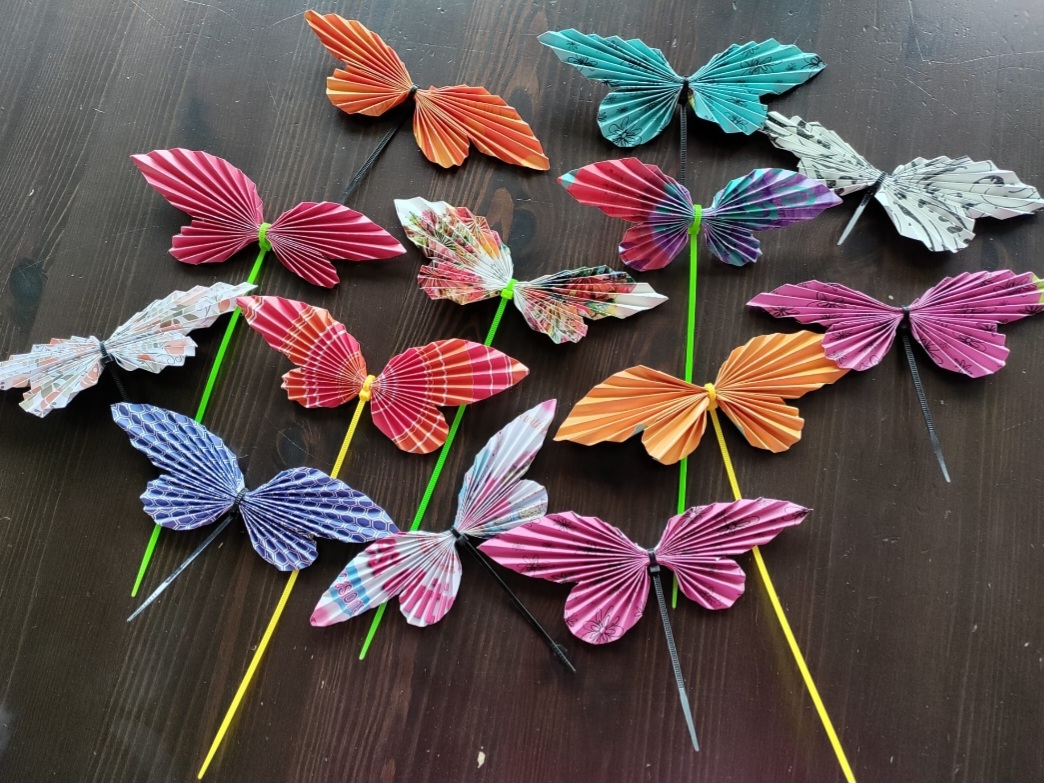 Paper crafted butterflies