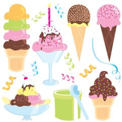 Sundaes and Ice Creams