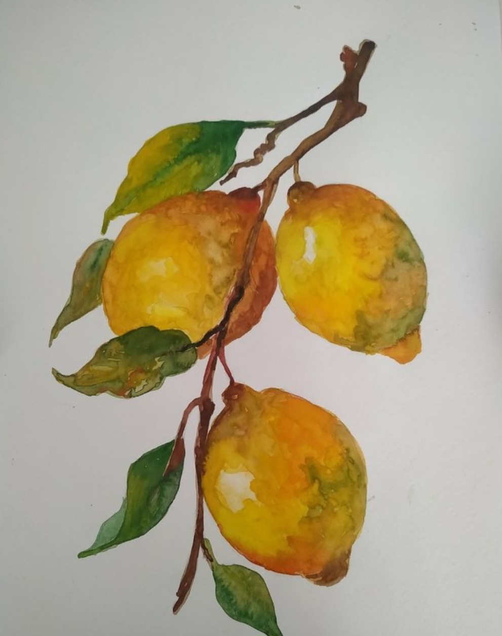 A painting of a lemon