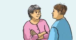 Abuse booklet illustration talking