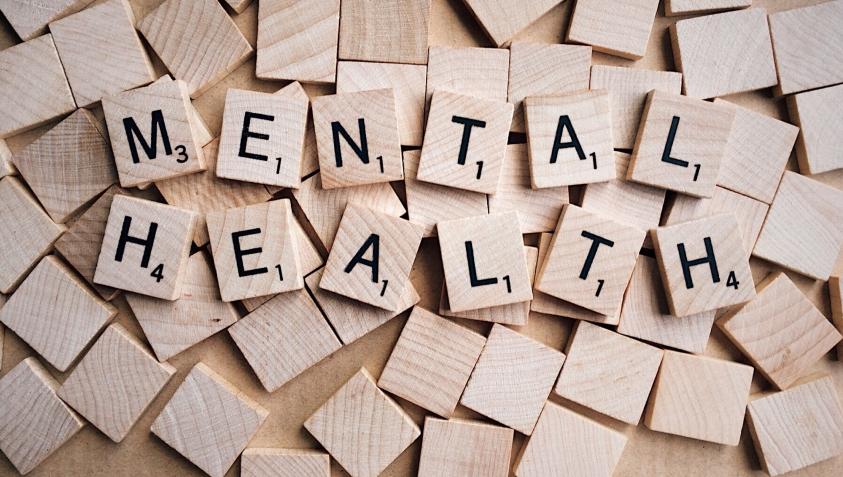 image of scrabble letters spelling mental health