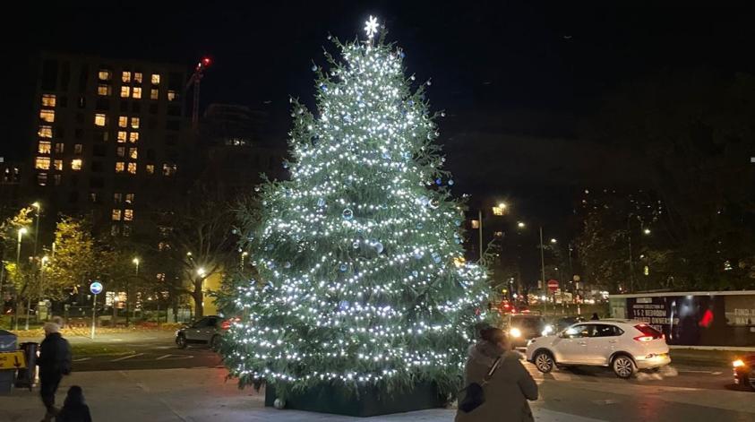 Christmas tree at Colindale HQ