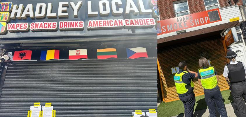 Trading Standards Officers served closure notices on three stores